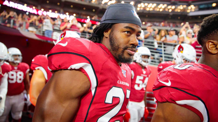 Arizona Cardinals defensive back Josh Shaw during a preseason game against the Los Angeles Chargers at State Farm Stadium